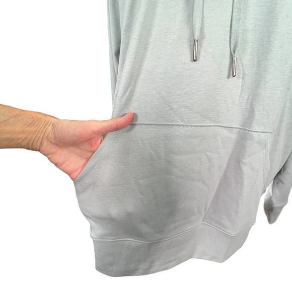 Universal Standard Women’s Funnel Neck Gray Hoodie Medium = 18-20 - Picture 4 of 13